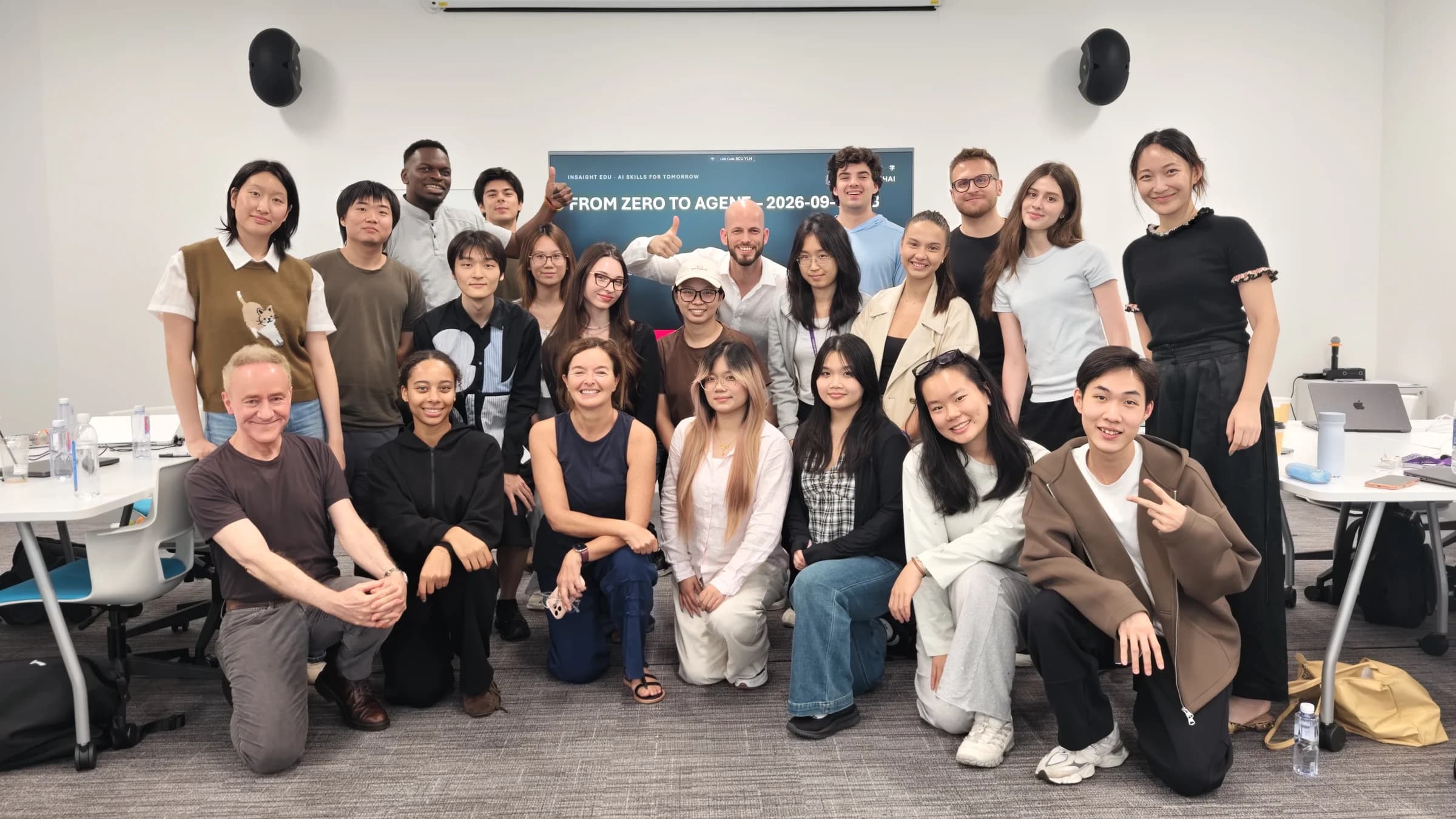 Workshop participants and organizers together at the end of From Zero to Agent
